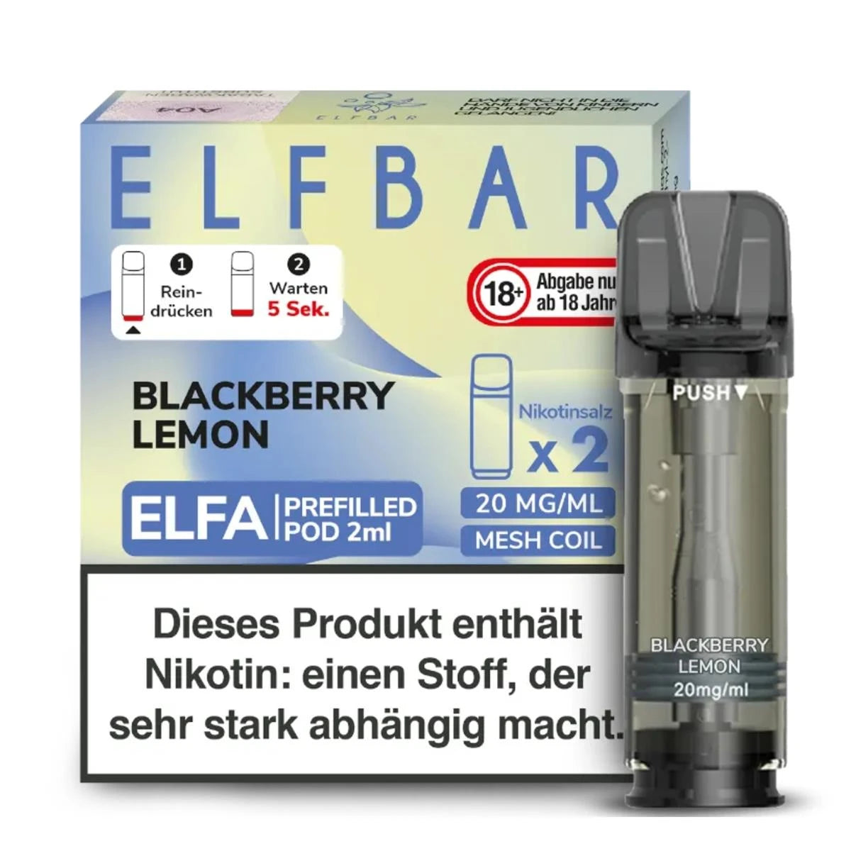 ELFBAR ELFA Pod 2er Pack 20mg/ml - verschiedene Sorten Elfbar